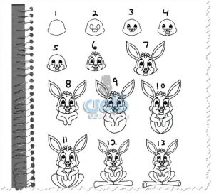 طريقة رسم أرنب